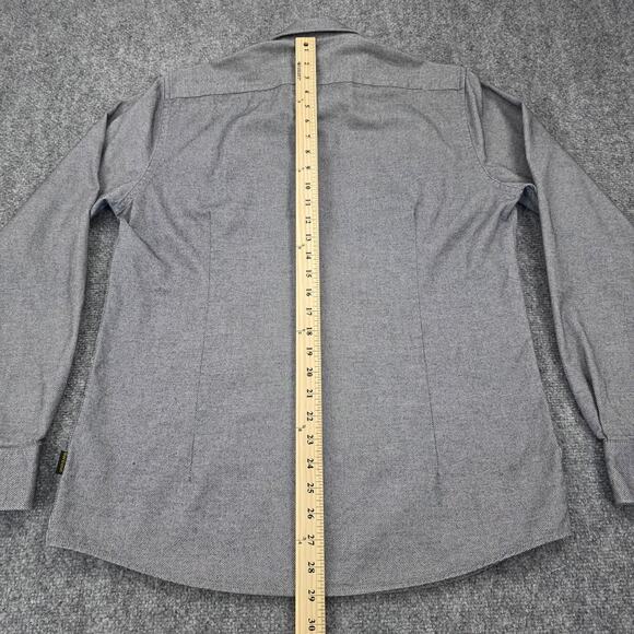 Barbour Shirt Mens Medium Gray Tailored Fit Sween Long Sleeve Button Up Casual - Picture 8 of 16